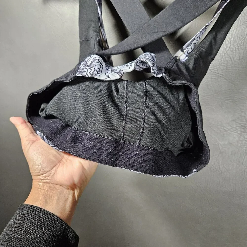 Lululemon Sportsbra Womens Size 8 Floral Geometric Art Design Sports Bra Padded